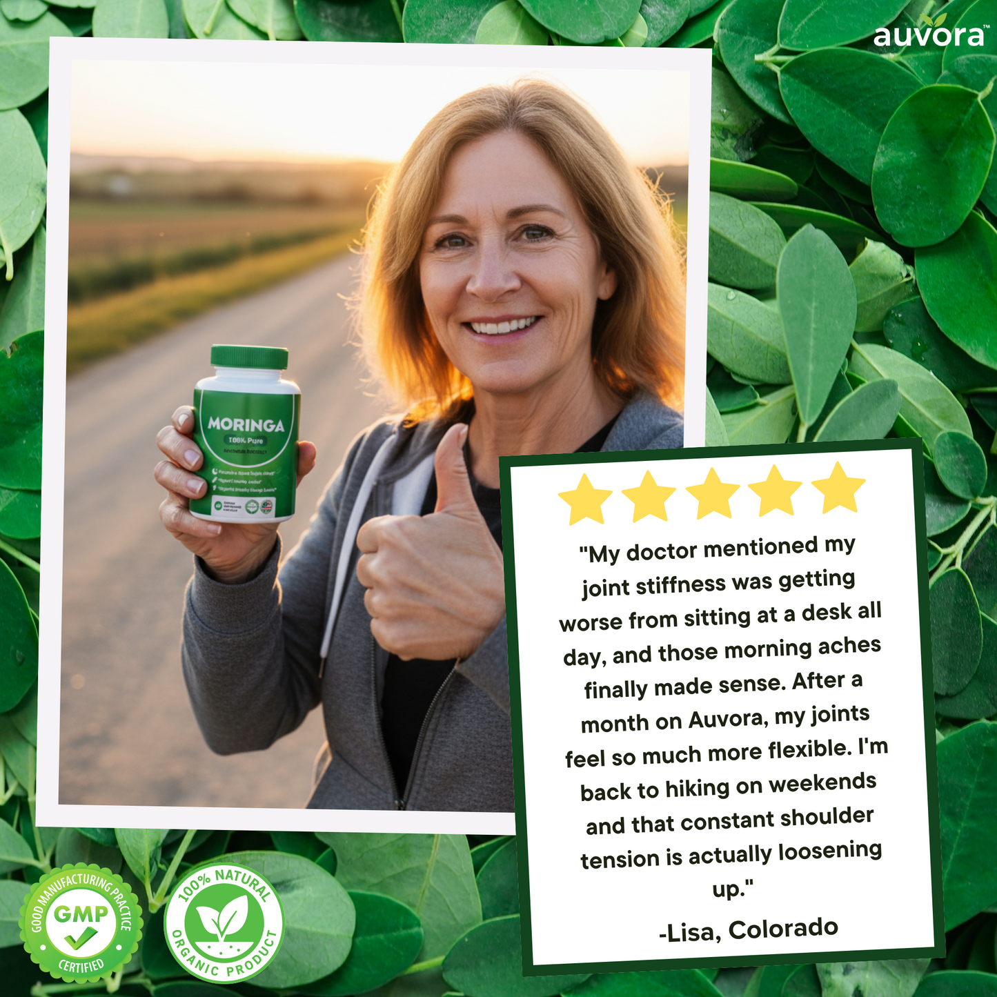 Auvora Premium Moringa - Natural Joint Support Formula