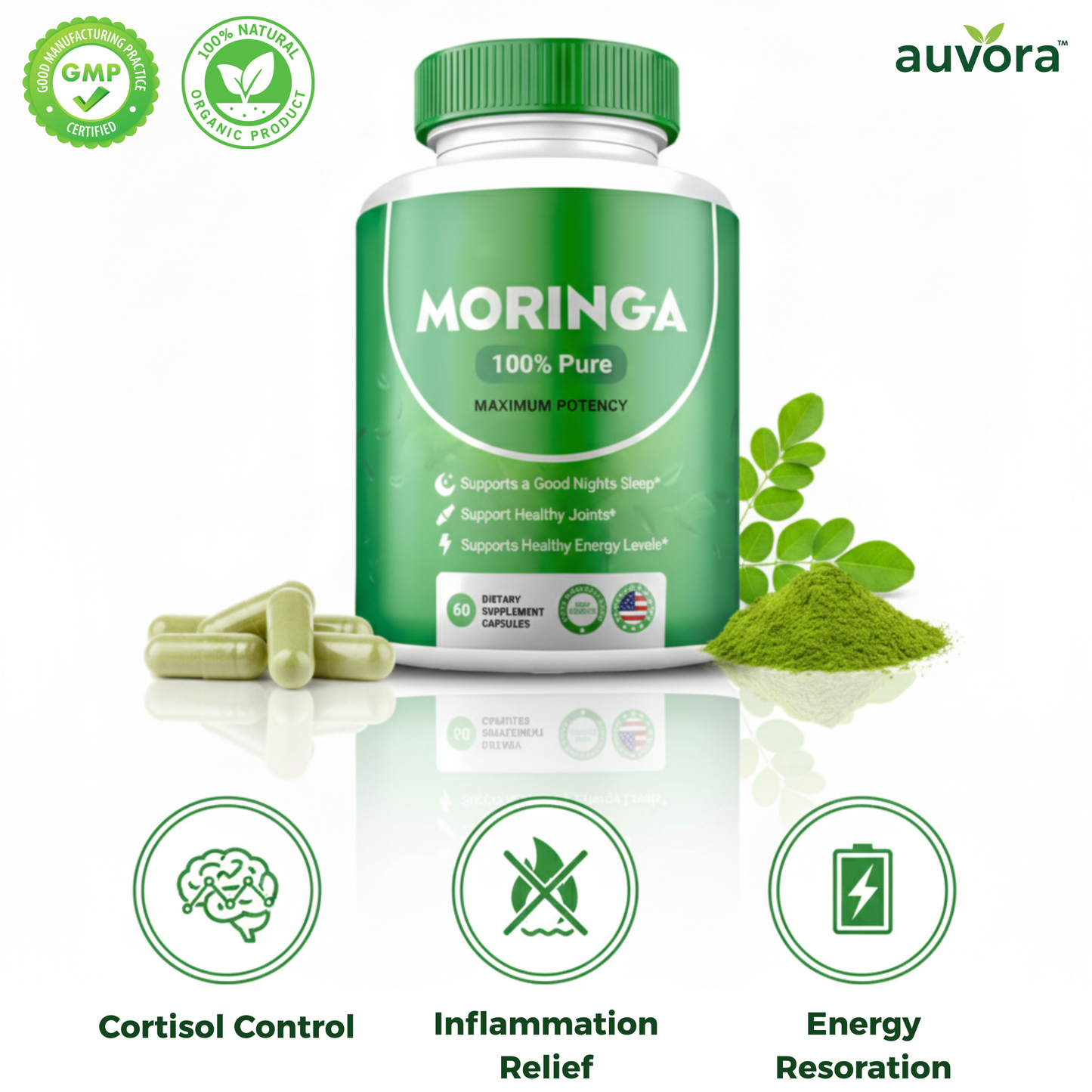 Auvora Premium Moringa - Natural Joint Support Formula
