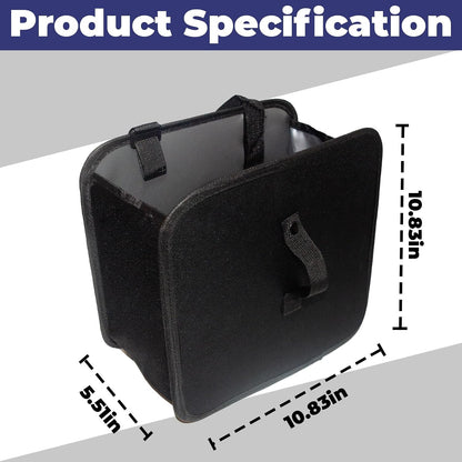 Car Trash Can, 2.8 Gallons Car Garbage Bag Hanging | Collapsible Hanging Car Trash Bin for Car Seat, Leakproof Garbage Bags, Car Interior Accessories