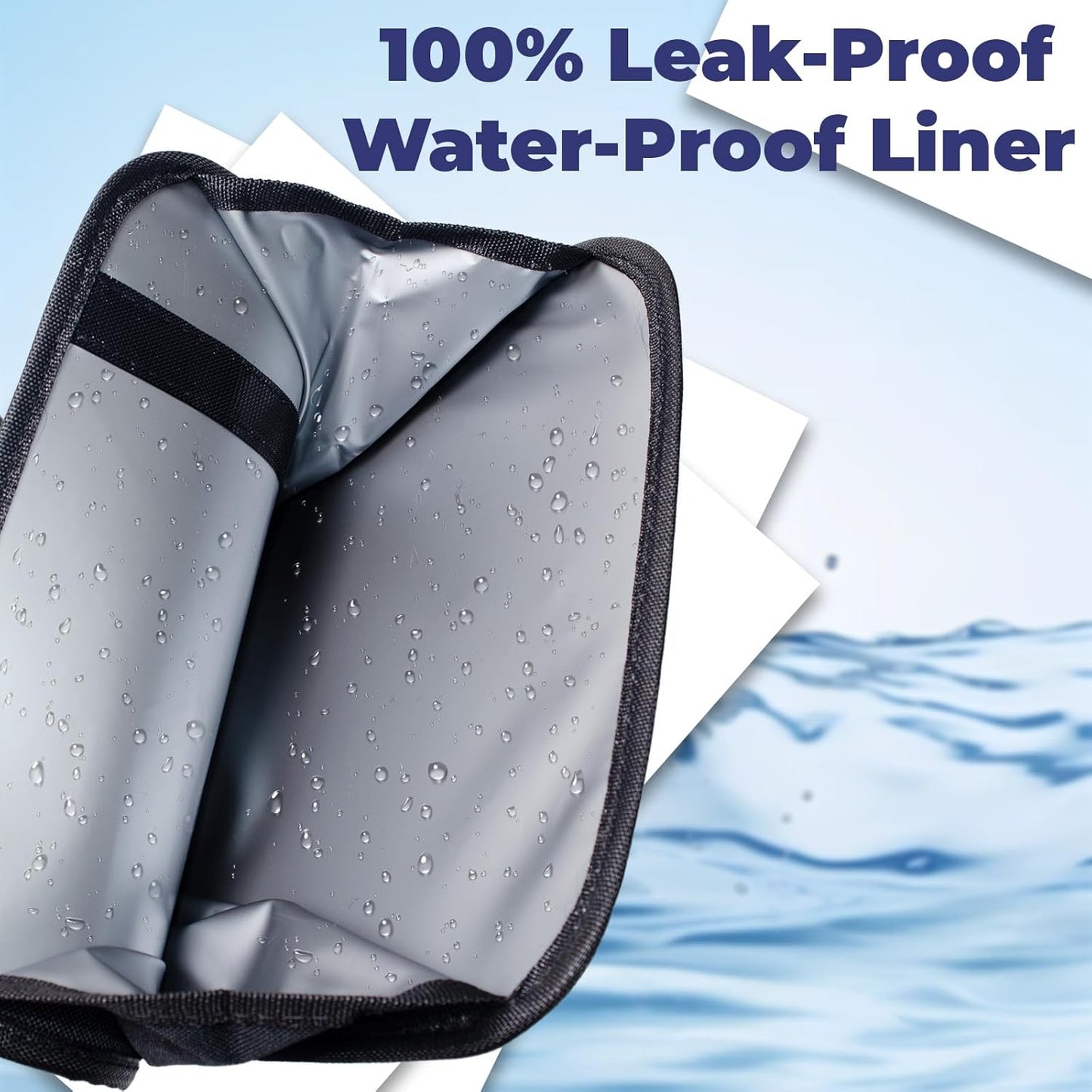 Car Trash Can, 2.8 Gallons Car Garbage Bag Hanging | Collapsible Hanging Car Trash Bin for Car Seat, Leakproof Garbage Bags, Car Interior Accessories