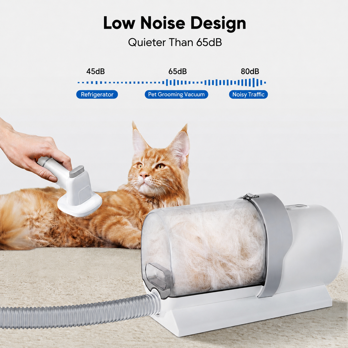 Auvora 5-in-1 Pet Grooming Vacuum — Less Fur, Less Mess, Happier Pets