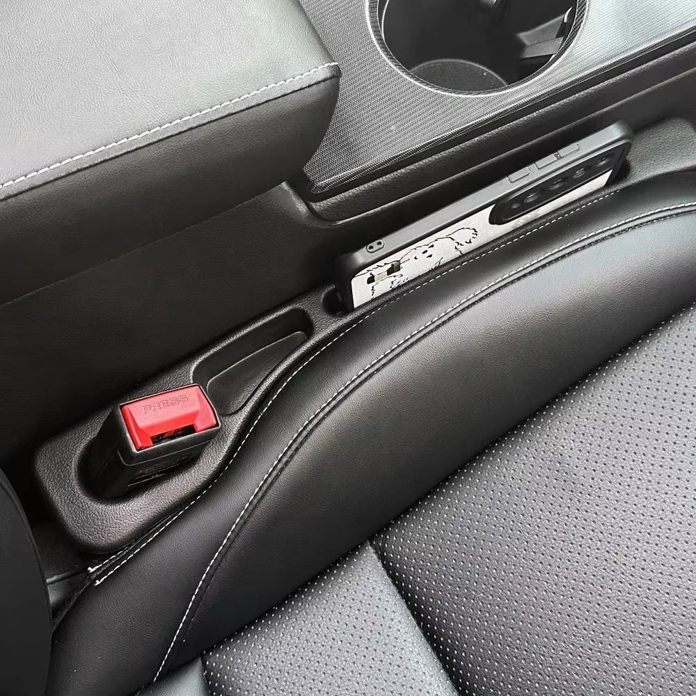 Universal 2Pcs Car Seat Console Bag between Seats Interior Auto Organizer Decoration Gap Filler Seat Crevice Storage Box